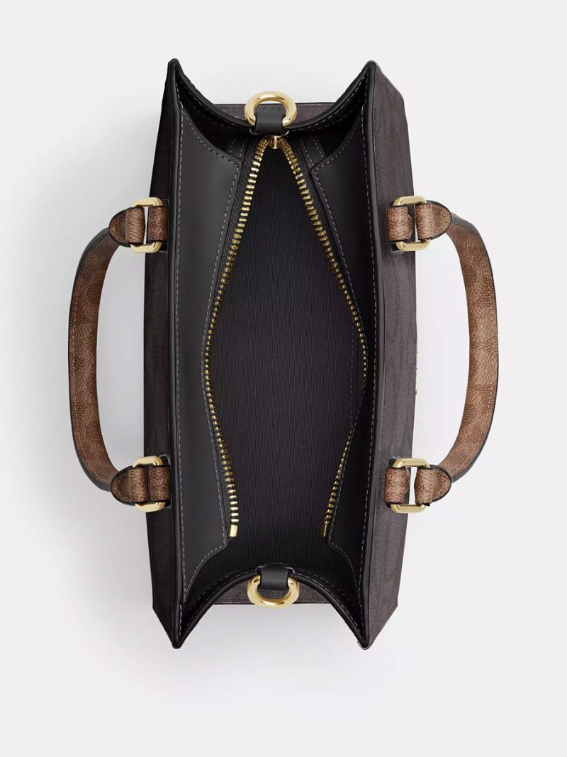 COACH Maggie Small Tote Bag In Blocked Signature Canvas - Image 2