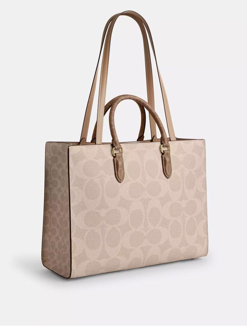 COACH Maggie Tote Bag In Blocked Signature Canvas - Image 4