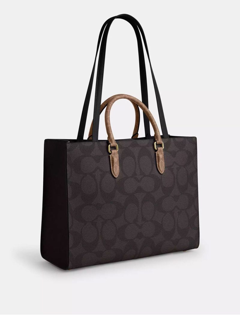 COACH Maggie Tote Bag In Blocked Signature Canvas - Image 10