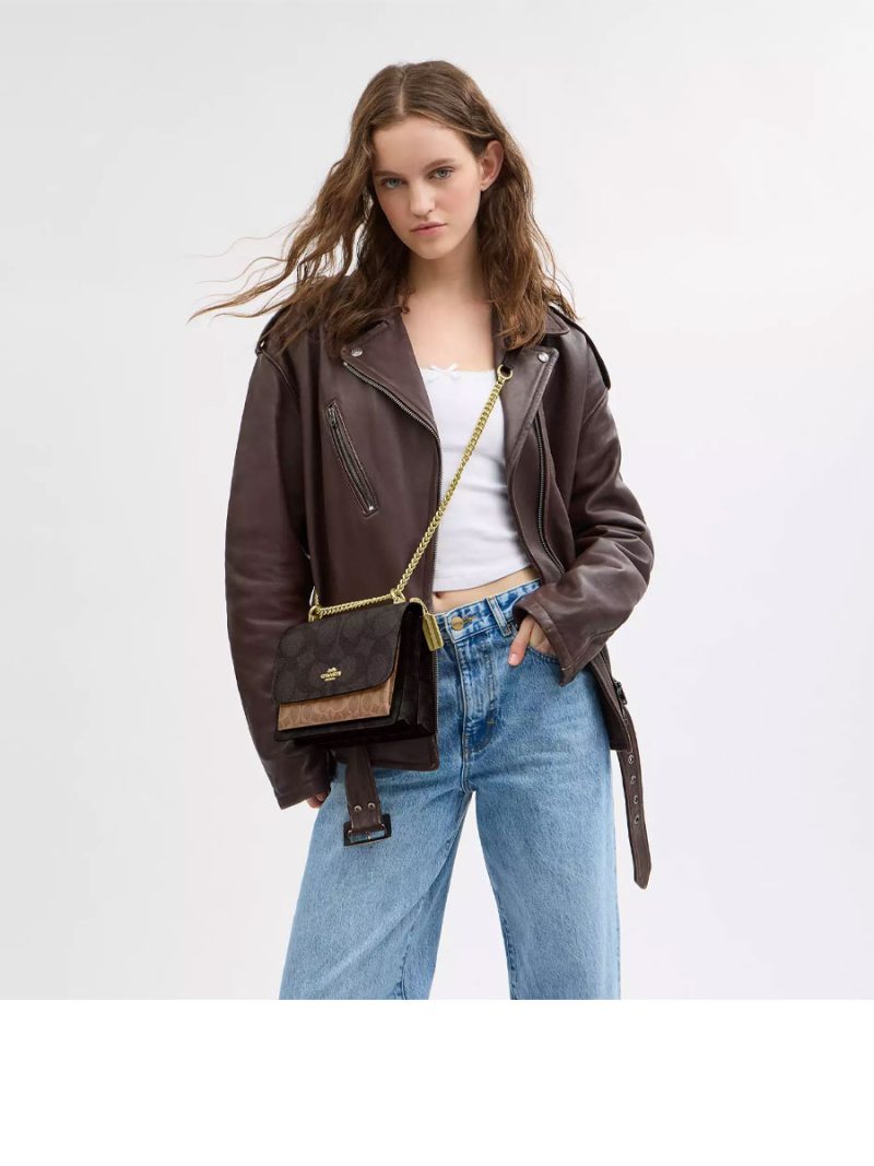 COACH Klare Crossbody Bag In Blocked Signature Canvas - Image 5