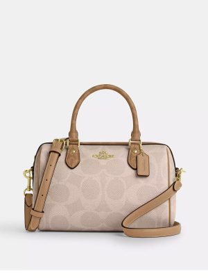 COACH Rowan Satchel Bag In Blocked Signature Canvas