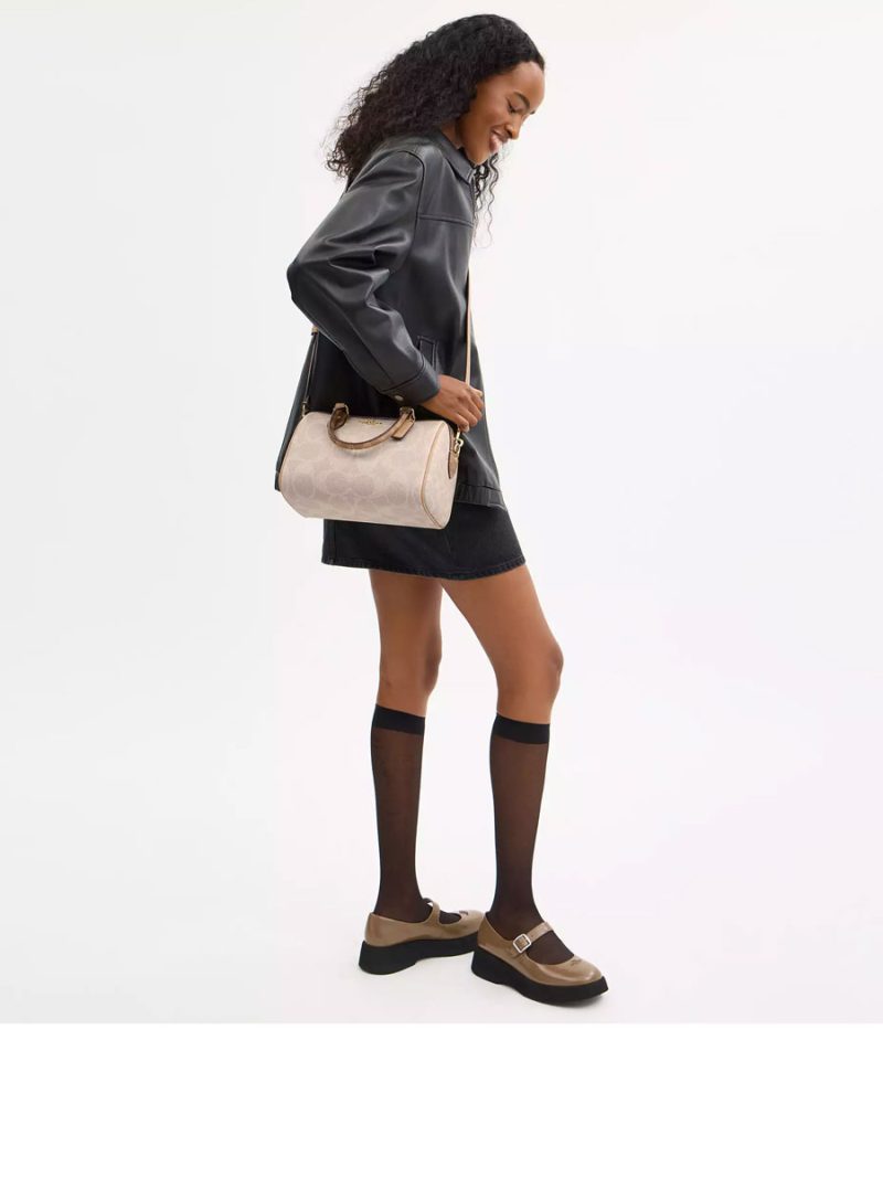 COACH Rowan Satchel Bag In Blocked Signature Canvas - Image 5