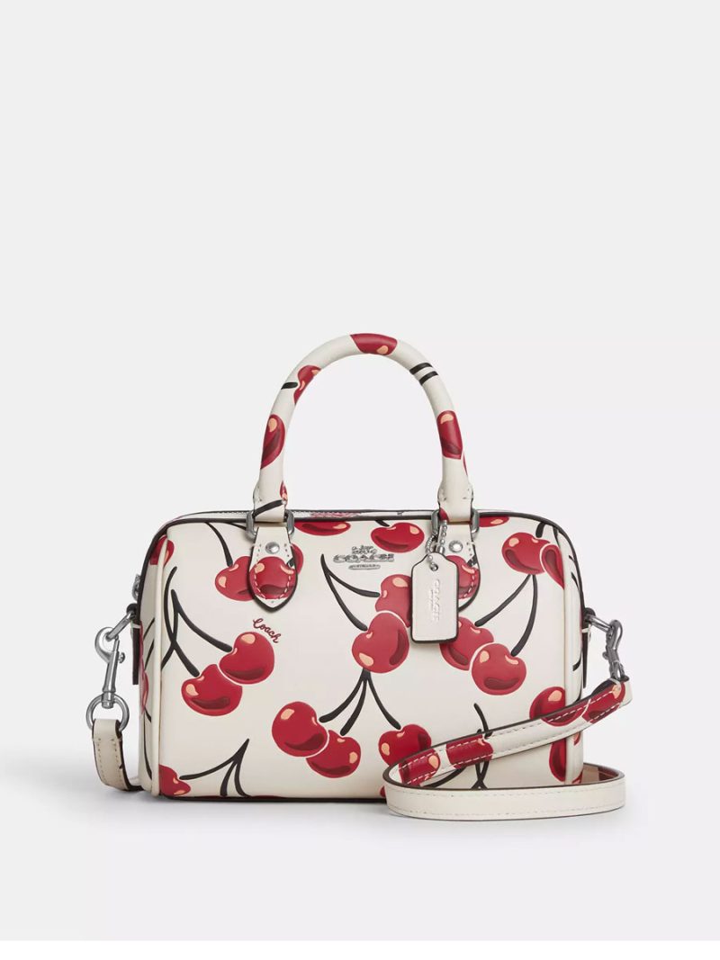 COACH Mini Rowan Crossbody Bag With Cherry Print (No Coach Tag)