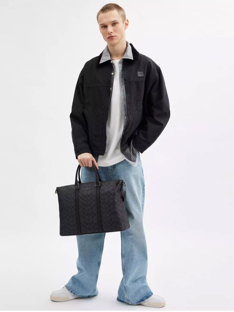 COACH Caleb Work Bag In Signature Canvas - Image 5