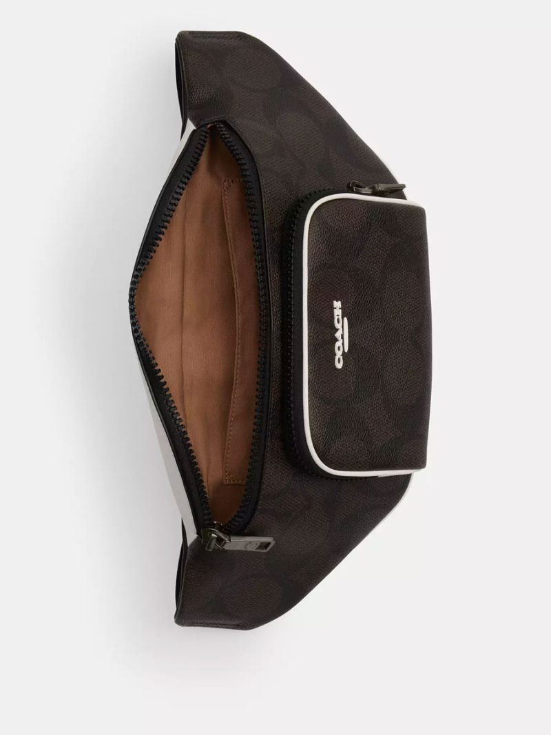 COACH Racer Belt Bag In Blocked Signature Canvas - Image 2