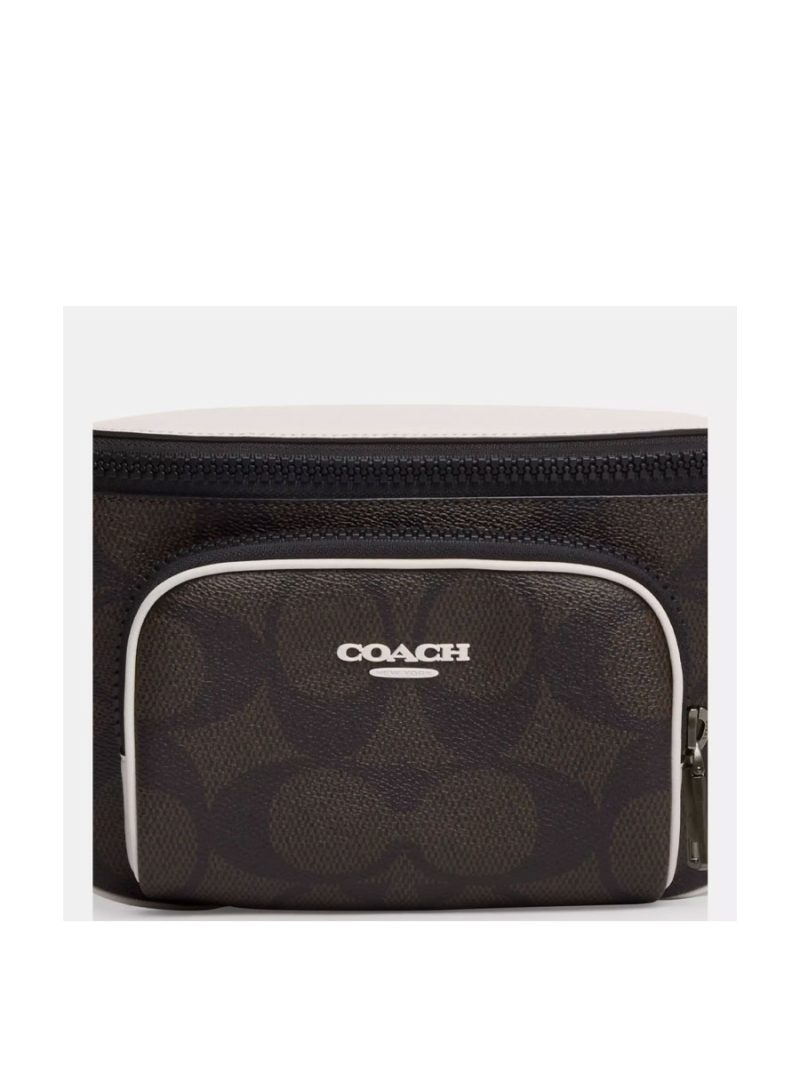 COACH Racer Belt Bag In Blocked Signature Canvas - Image 3