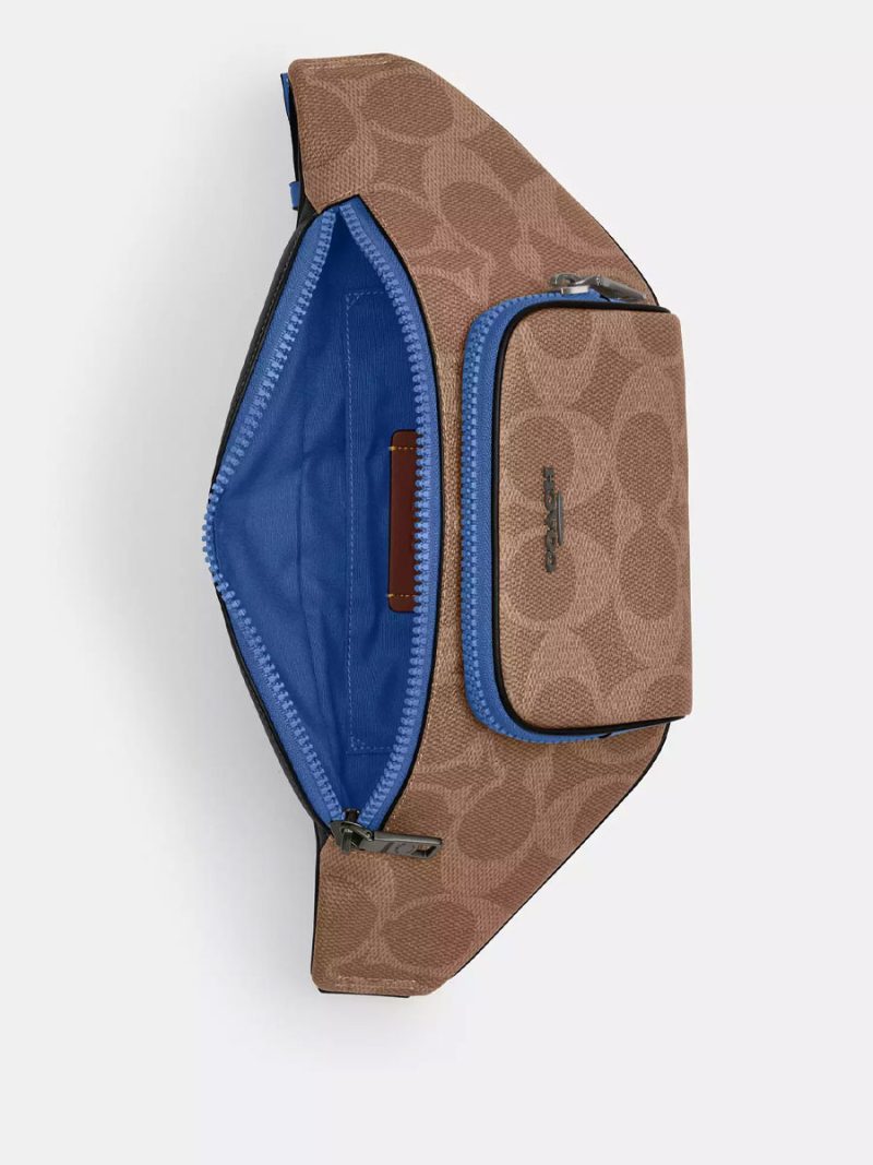 COACH Racer Belt Bag In Blocked Signature Canvas - Image 7