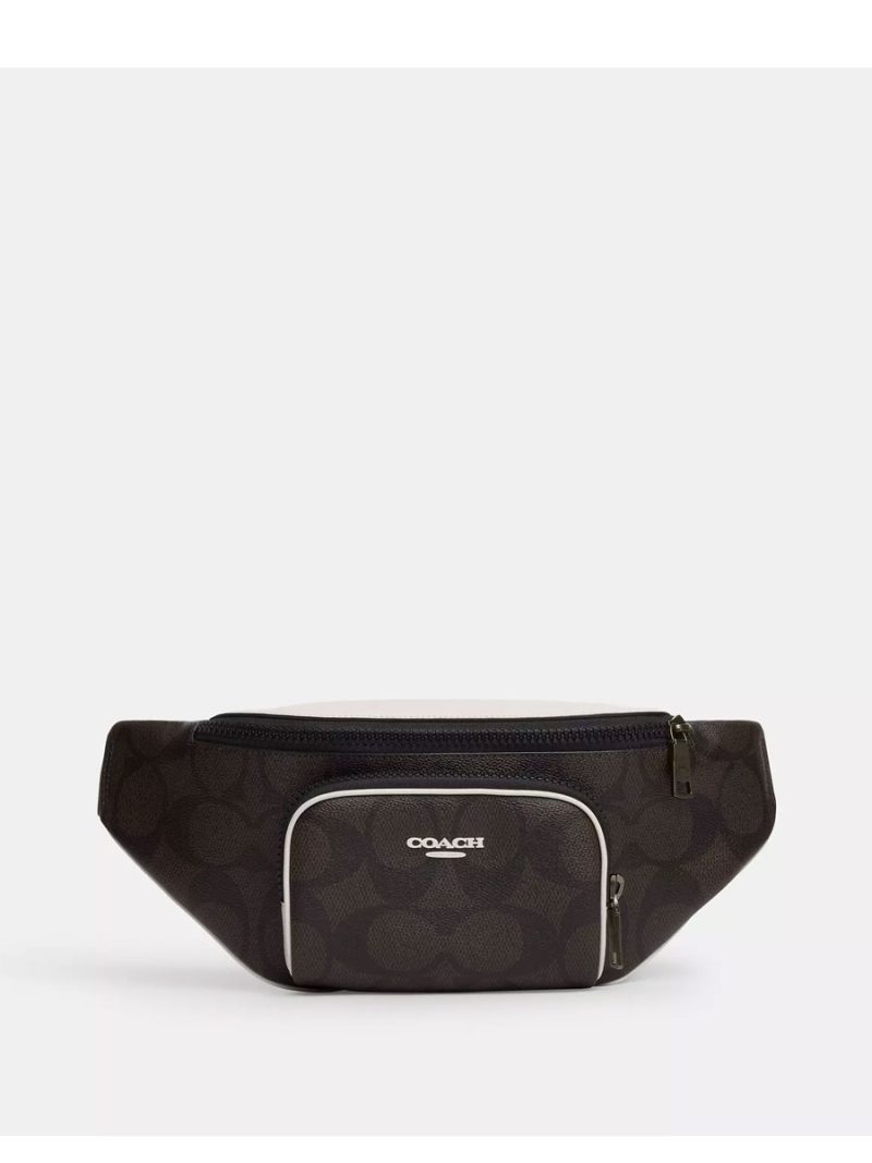 COACH Racer Belt Bag In Blocked Signature Canvas