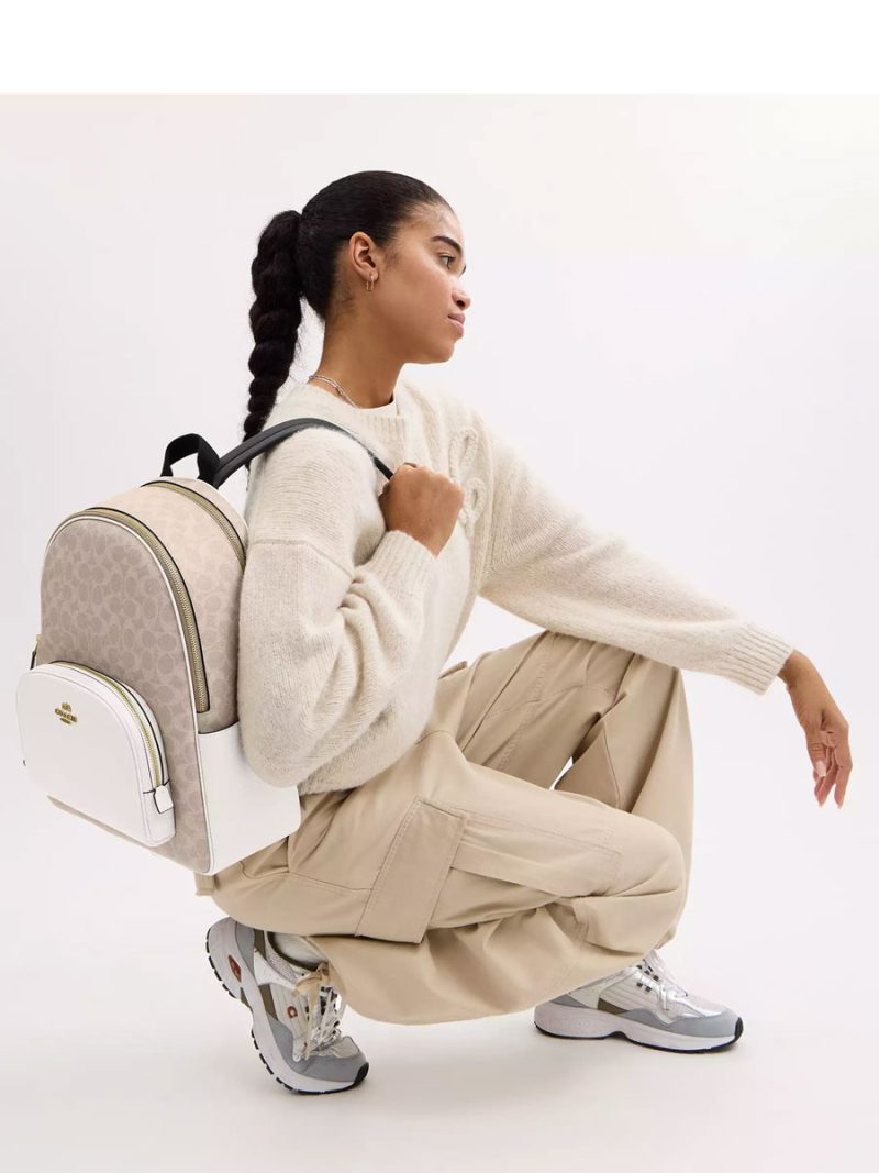 COACH Large Court Backpack In Signature Canvas - Image 6