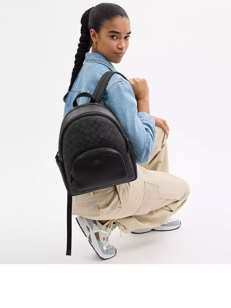 COACH Court Backpack In Signature Canvas - Image 5