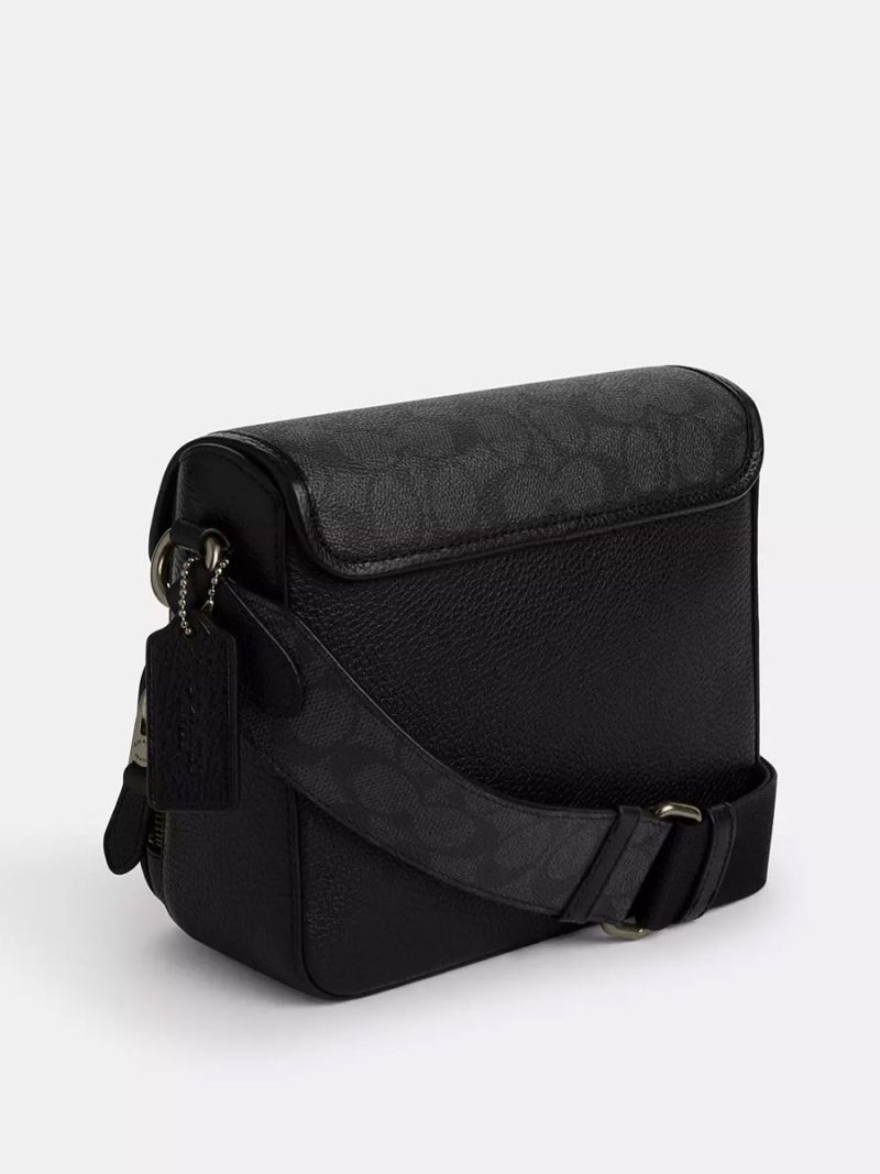 COACH Sullivan Flap Crossbody Bag In Signature Canvas - Image 4