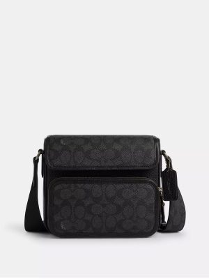 COACH Sullivan Flap Crossbody Bag In Signature Canvas
