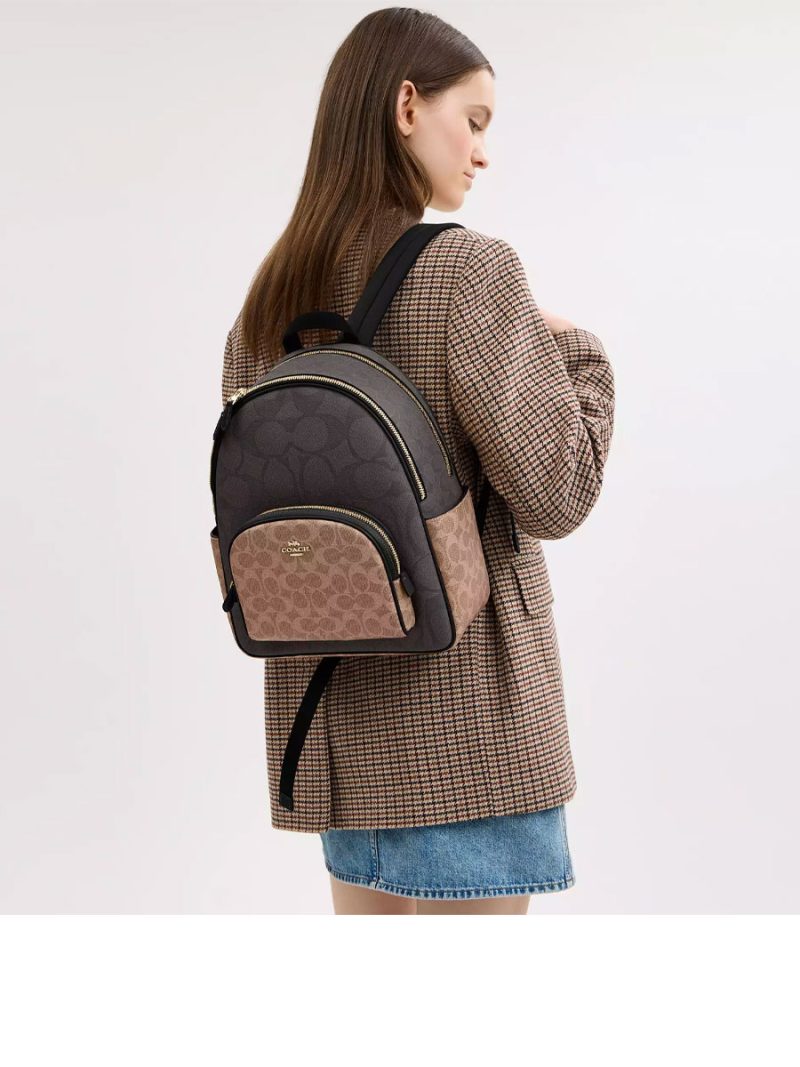 COACH Court Backpack In Blocked Signature Canvas - Image 4