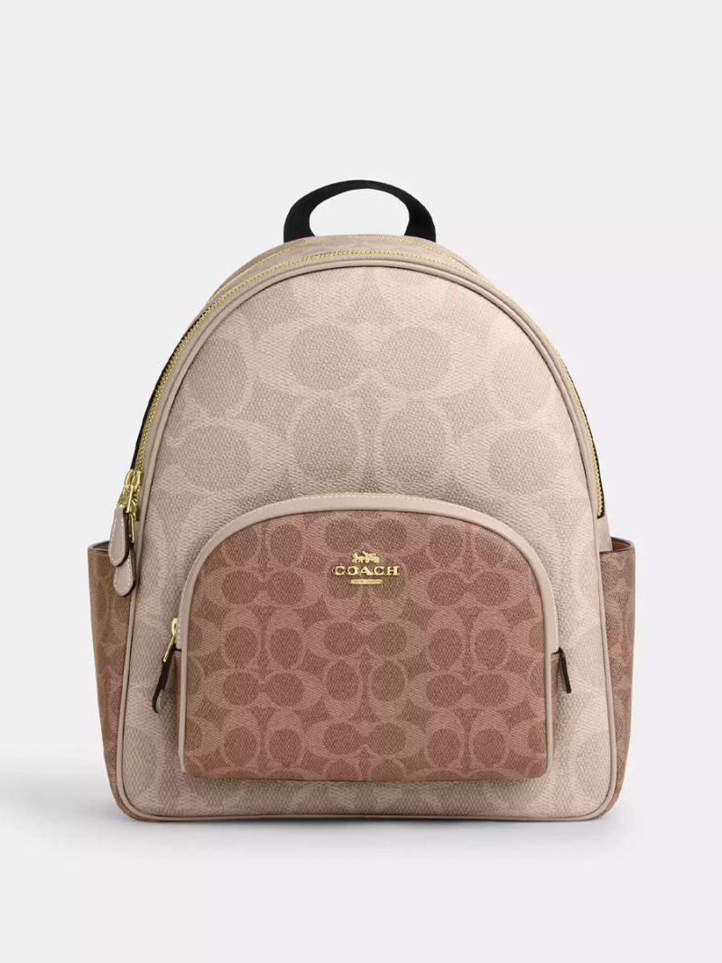 COACH Court Backpack In Blocked Signature Canvas