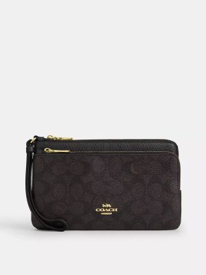 COACH Double Zip Wallet In Signature Canvas