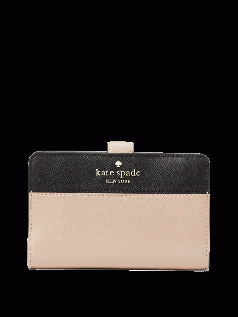 KATE SPADE Madison Colorblock Saffiano Leather Medium Compact Bifold Wallet