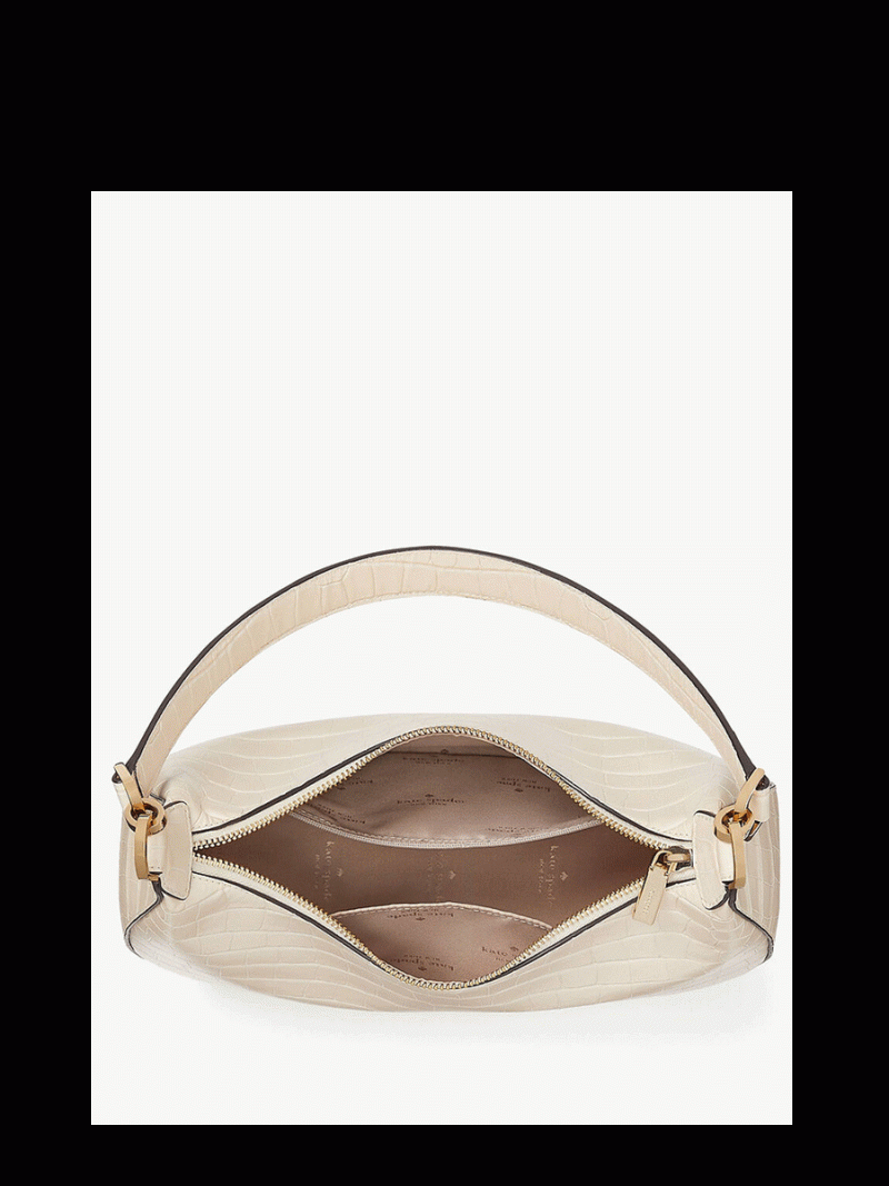 KATE SPADE Janie Croco Embossed Leather Shoulder Bag (Minor Stained) - Image 2