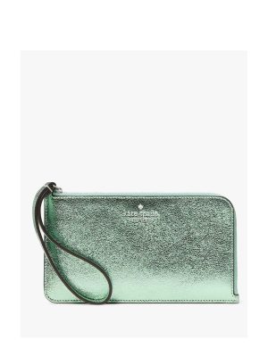 KATE SPADE Lucy Metallic Medium L-zip Wristlet