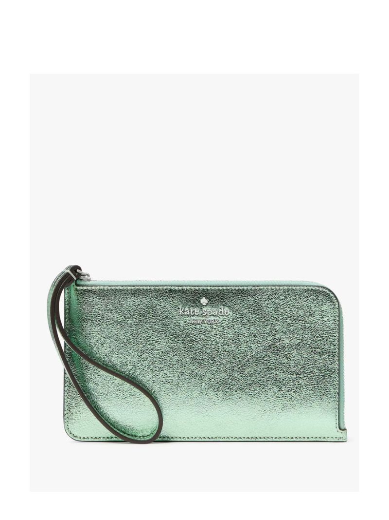 KATE SPADE Lucy Metallic Medium L-zip Wristlet