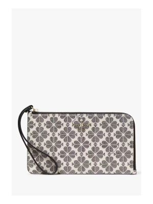 KATE SPADE Lucy Spade Flower Medium L-zip Wristlet