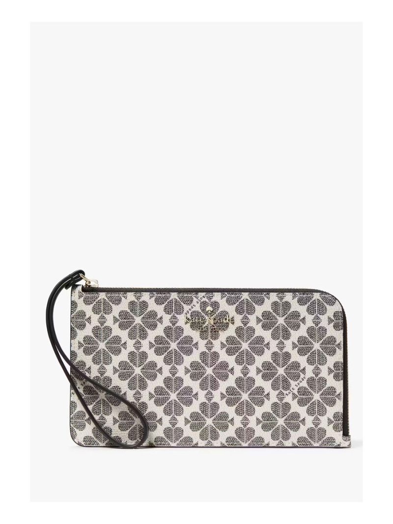 KATE SPADE Lucy Spade Flower Medium L-zip Wristlet