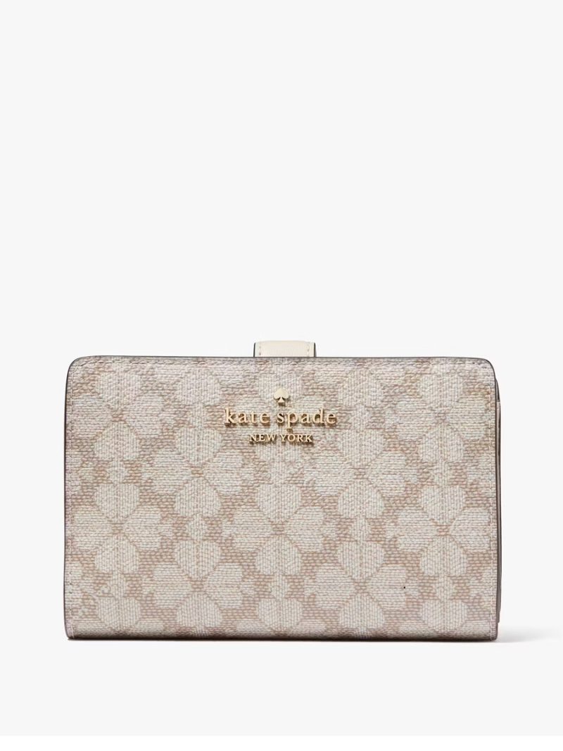 KATE SPADE Signature Spade Flower Medium Compact Bifold Wallet