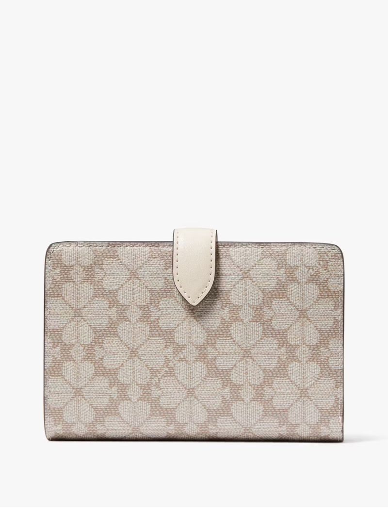 KATE SPADE Signature Spade Flower Medium Compact Bifold Wallet - Image 3