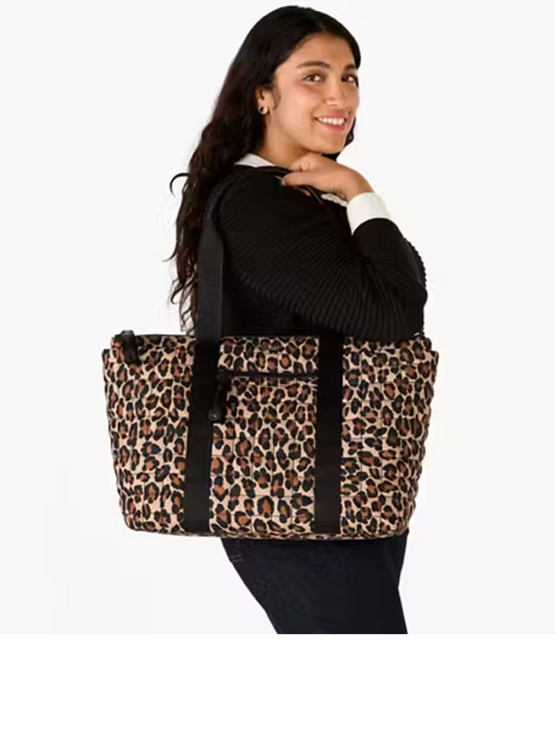 KATE SPADE Camden Quilted Leopard Extra Large Tote - Image 2