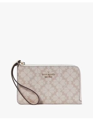 KATE SPADE Lucy Spade Flower Small L-Zip Wristlet