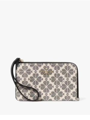 KATE SPADE Lucy Spade Flower Small L-Zip Wristlet