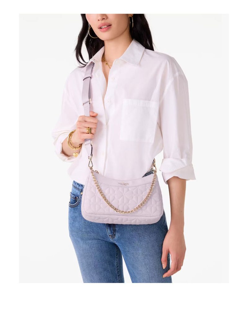 KATE SPADE Spade Flower Quilted Fabric Convertible Crossbody - Image 5