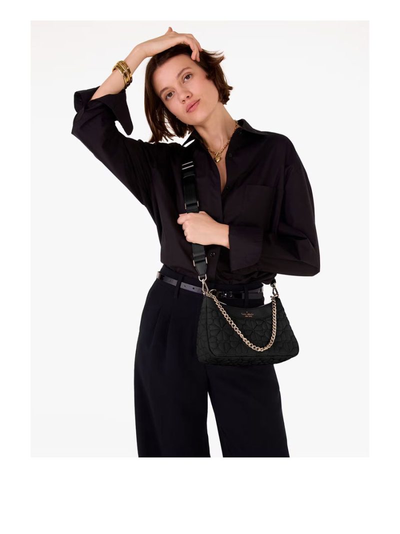 KATE SPADE Spade Flower Quilted Fabric Convertible Crossbody - Image 8
