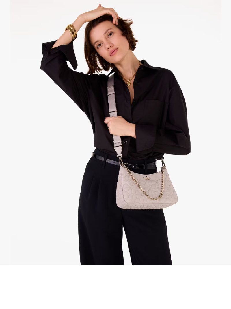 KATE SPADE Spade Flower Quilted Fabric Convertible Crossbody - Image 6