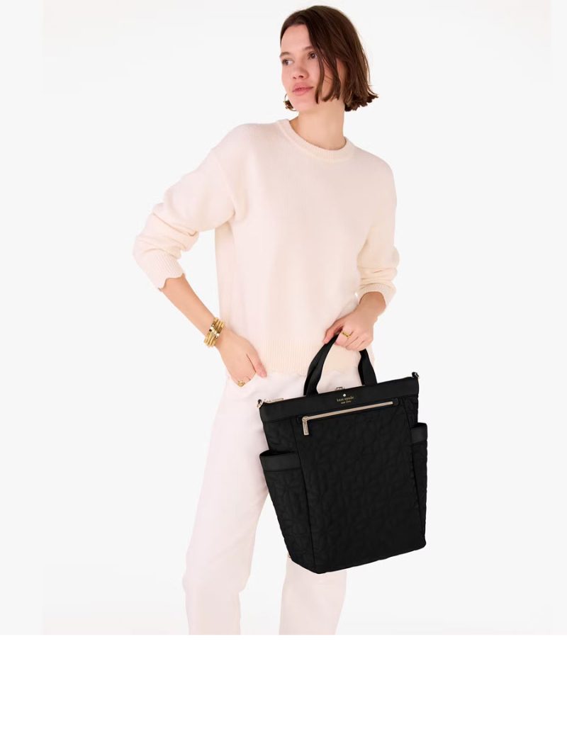 KATE SPADE Spade Flower Quilted Fabric Convertible Backpack - Image 5