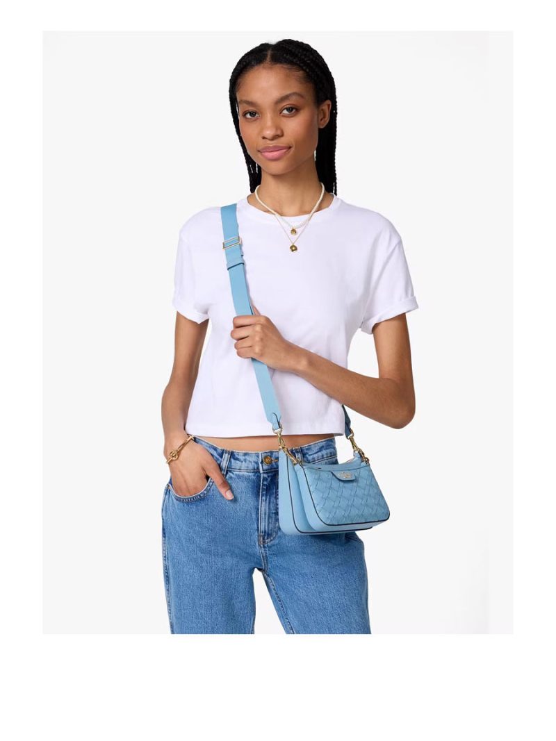 KATE SPADE Duet Woven Leather Crossbody - Image 6