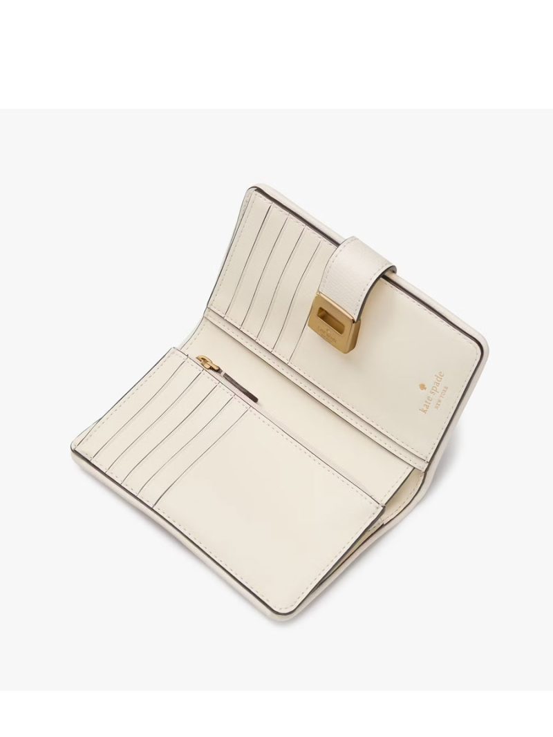 KATE SPADE Phoebe Straw Turnlock Medium Wallet - Image 2