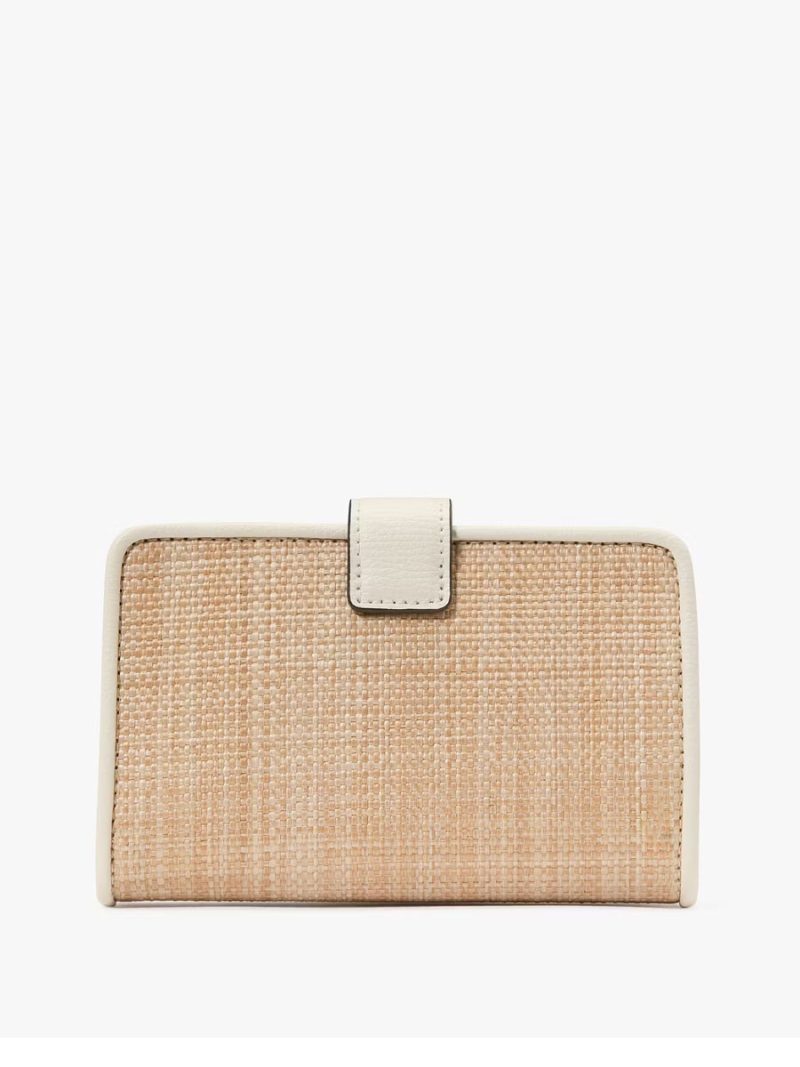 KATE SPADE Phoebe Straw Turnlock Medium Wallet - Image 3