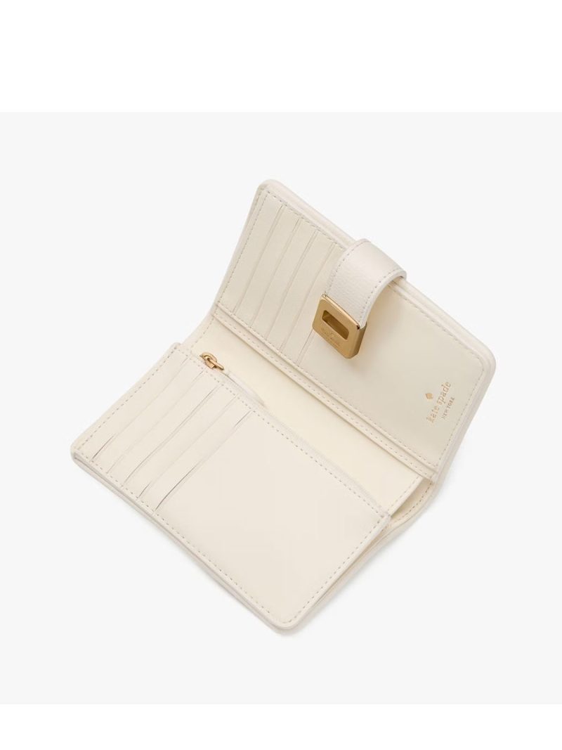 KATE SPADE Phoebe Straw Turnlock Medium Wallet - Image 2