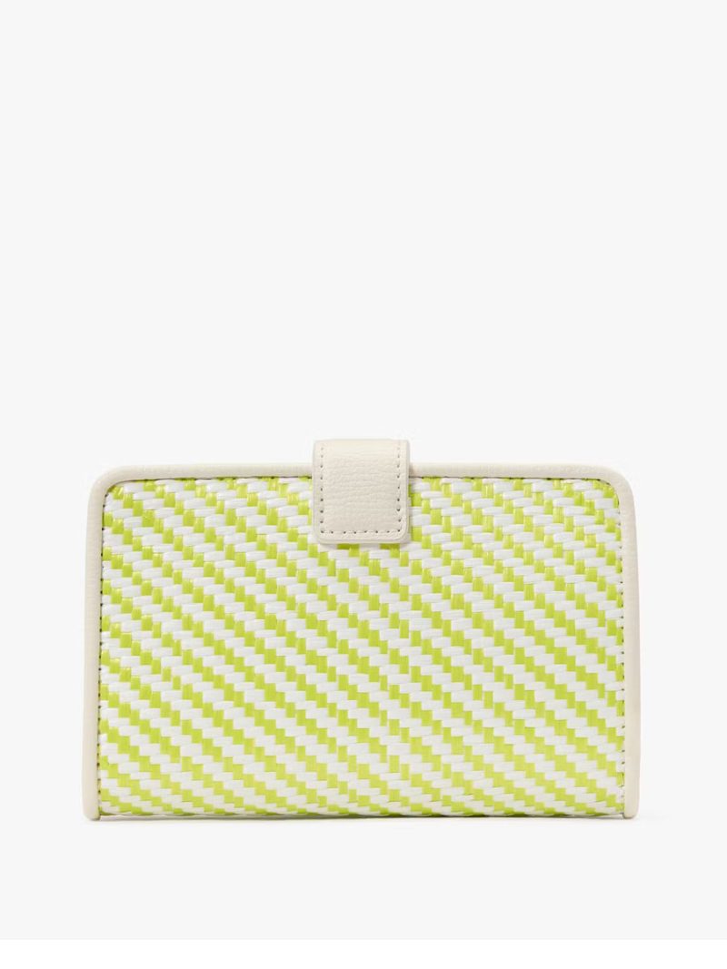 KATE SPADE Phoebe Straw Turnlock Medium Wallet - Image 3