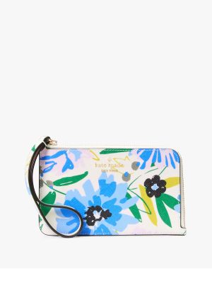 KATE SPADE Lucy Floral Small L-Zip Wristlet
