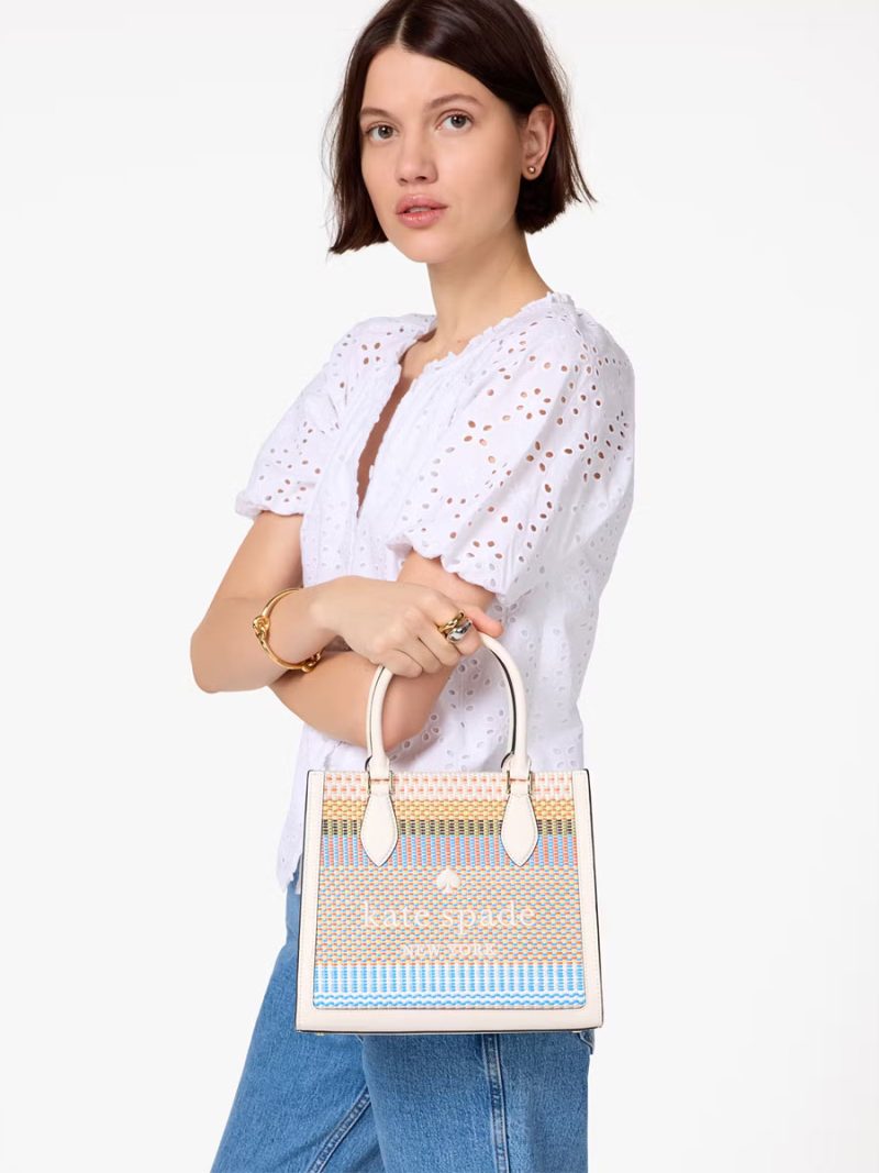 KATE SPADE Ellie Straw Small Tote - Image 5