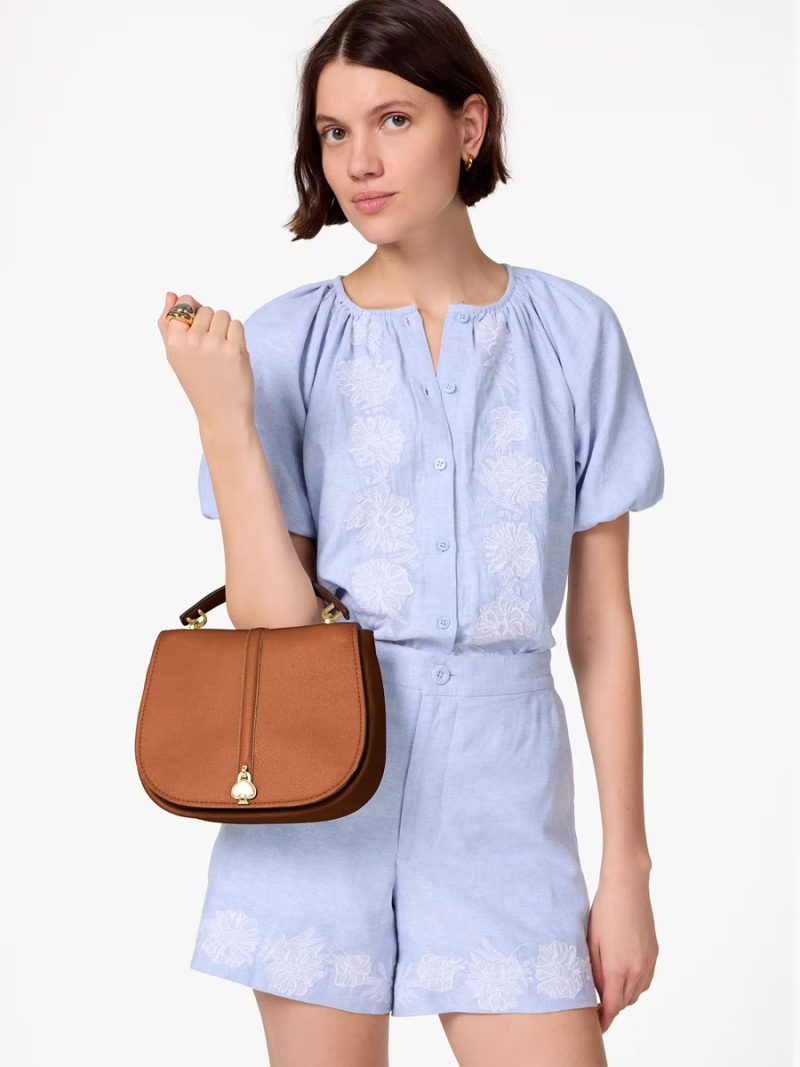 KATE SPADE Kayla Pebbled Leather Saddle Bag - Image 5