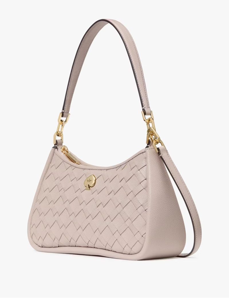 KATE SPADE Kayla Woven Leather Small Convertible Shoulder Bag - Image 3