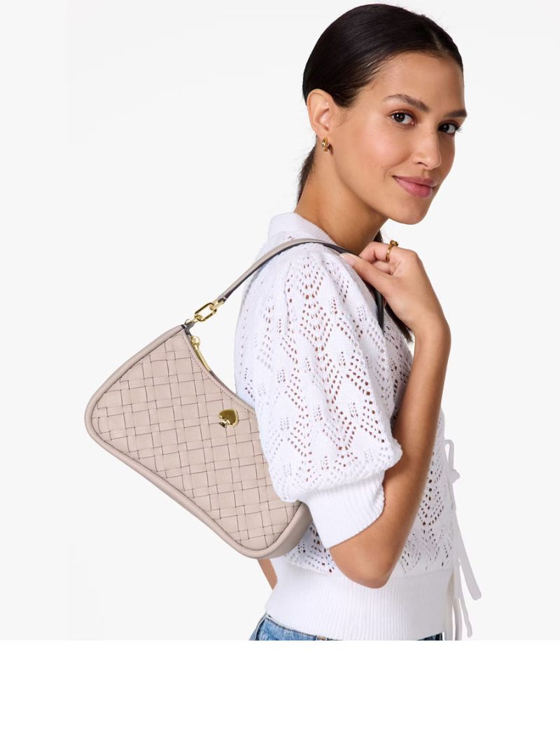 KATE SPADE Kayla Woven Leather Small Convertible Shoulder Bag - Image 7