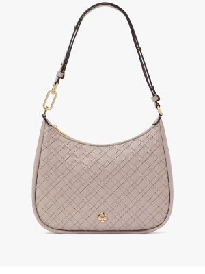 KATE SPADE Kayla Woven Leather Large Shoulder Bag