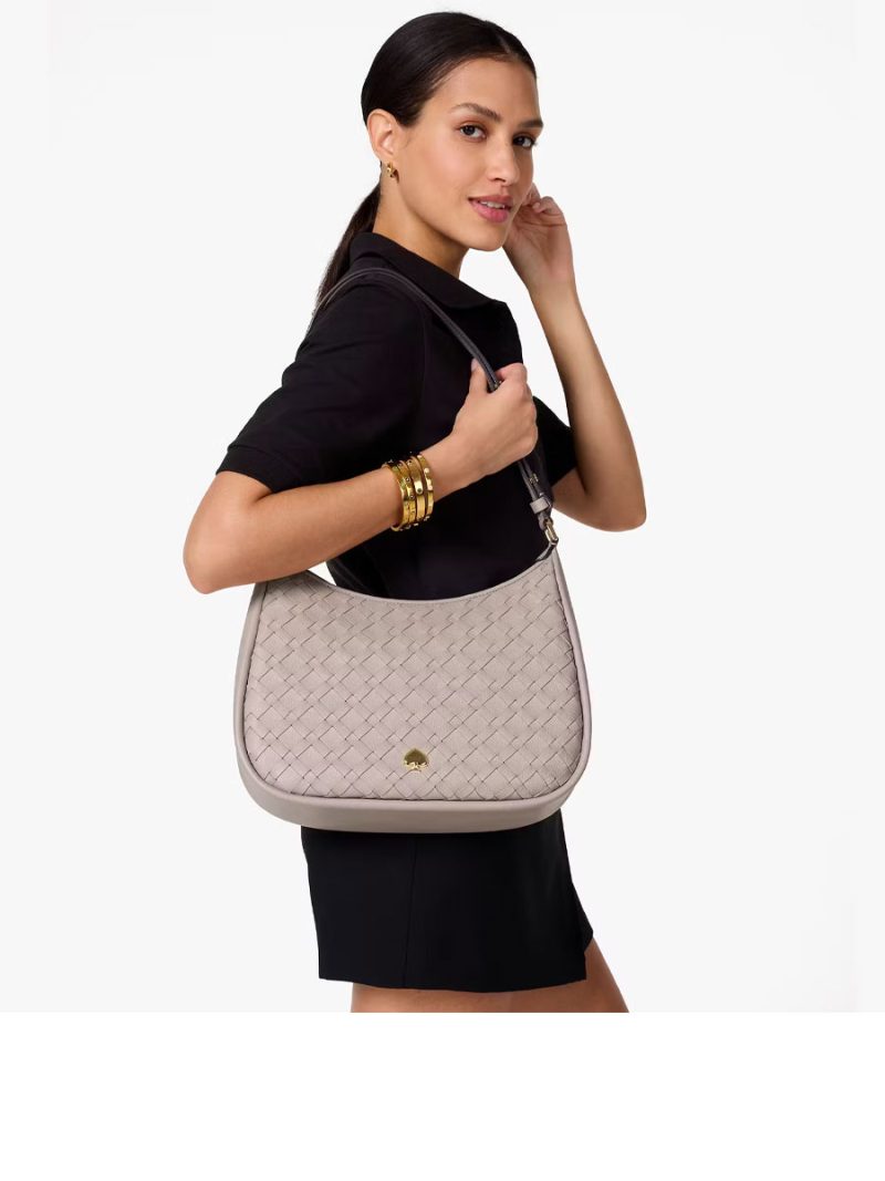 KATE SPADE Kayla Woven Leather Large Shoulder Bag - Image 6