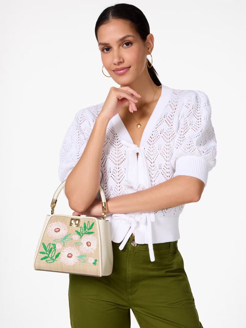 KATE SPADE Phoebe Straw Small Top Handle Bag - Image 6