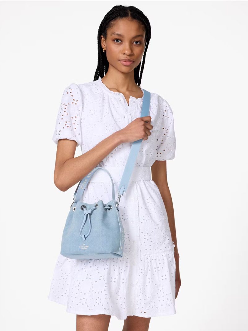 KATE SPADE Kip Denim Bucket Bag - Image 5