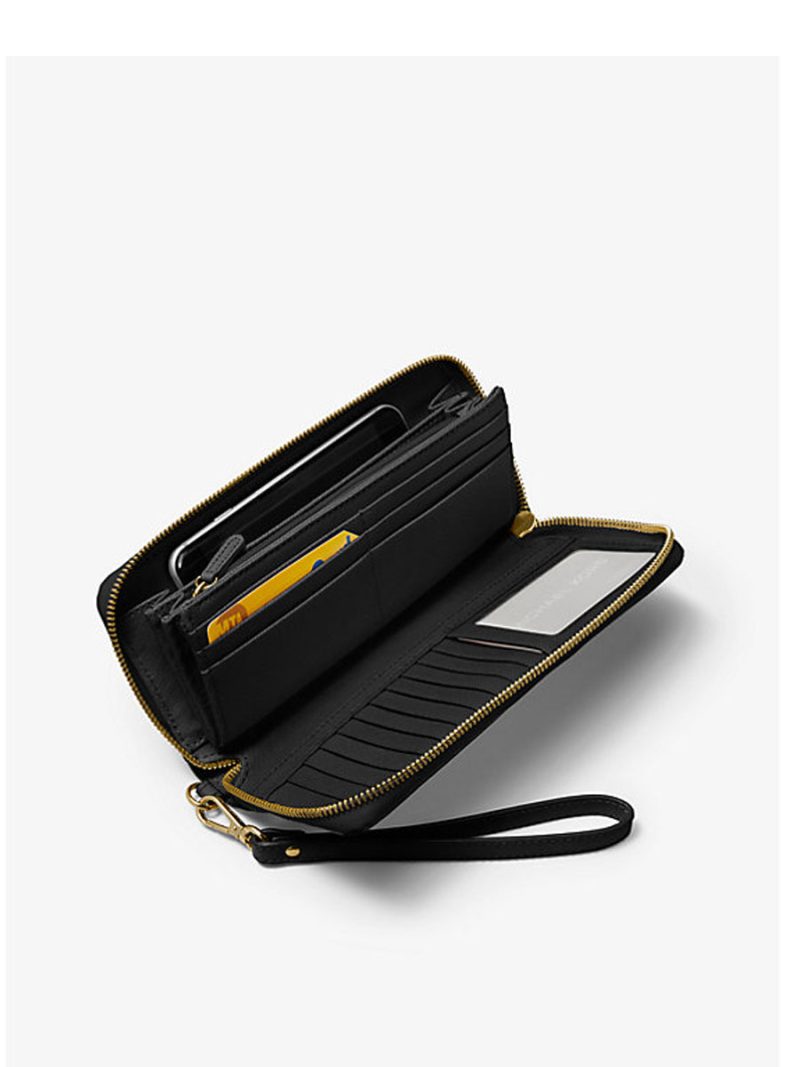 MICHAEL Michael Kors Leather Continental Wristlet - Image 3