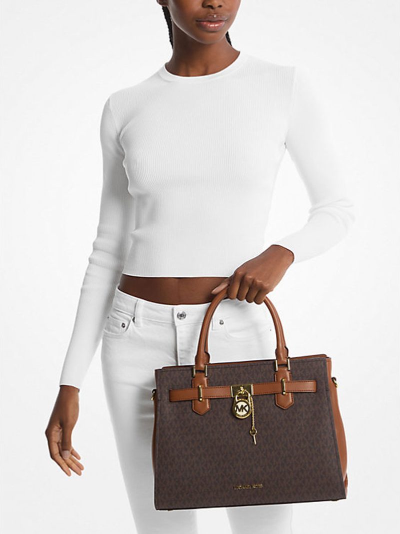 MICHAEL KORS Hamilton Medium Logo Satchel - Image 3